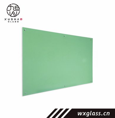 Glass Dry Erase Board, Magnetic, 48 x 78 inch, Green Surface