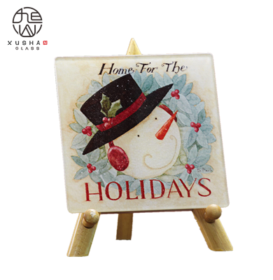 Square Glass Cutting Board，25 x 25 cm